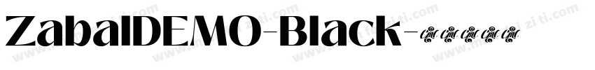 ZabalDEMO-Black字体转换