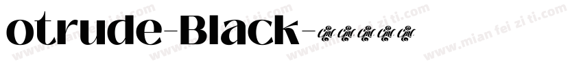otrude-Black字体转换