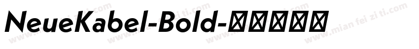 NeueKabel-Bold字体转换