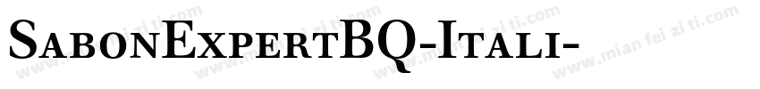 SabonExpertBQ-Itali字体转换