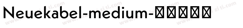 Neuekabel-medium字体转换