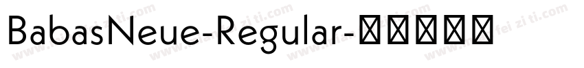 BabasNeue-Regular字体转换