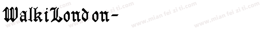 WalkiLondon字体转换