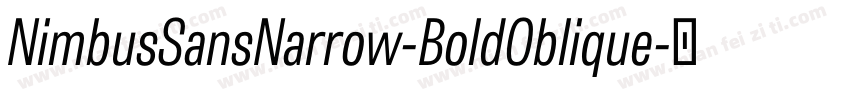 NimbusSansNarrow-BoldOblique字体转换