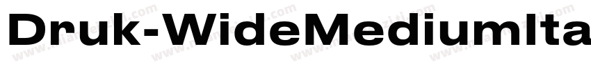Druk-WideMediumItali字体转换