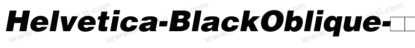 Helvetica-BlackOblique字体转换