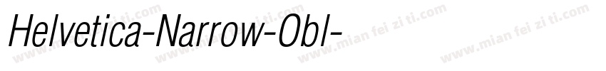 Helvetica-Narrow-Obl字体转换