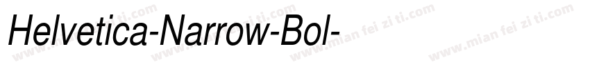 Helvetica-Narrow-Bol字体转换