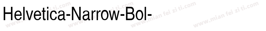 Helvetica-Narrow-Bol字体转换