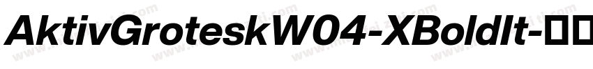 AktivGroteskW04-XBoldIt字体转换