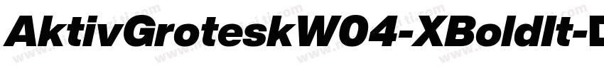 AktivGroteskW04-XBoldIt字体转换