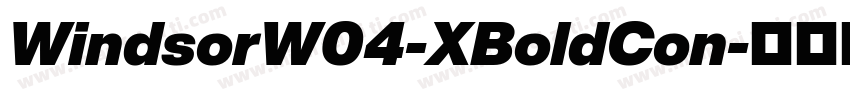 WindsorW04-XBoldCon字体转换