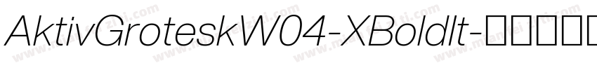 AktivGroteskW04-XBoldIt字体转换