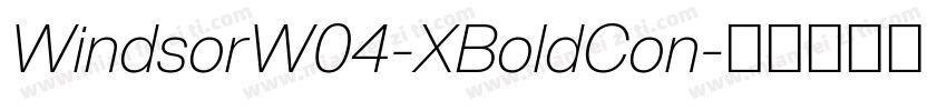 WindsorW04-XBoldCon字体转换