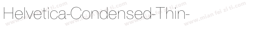 Helvetica-Condensed-Thin字体转换