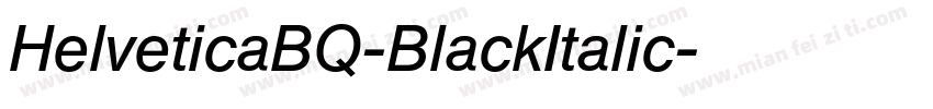 HelveticaBQ-BlackItalic字体转换
