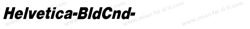 Helvetica-BldCnd字体转换