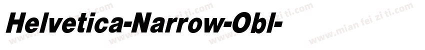 Helvetica-Narrow-Obl字体转换