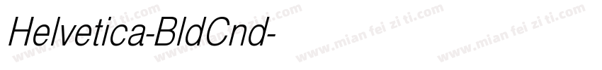 Helvetica-BldCnd字体转换