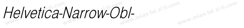 Helvetica-Narrow-Obl字体转换