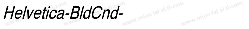 Helvetica-BldCnd字体转换
