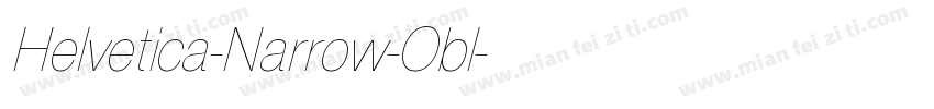 Helvetica-Narrow-Obl字体转换
