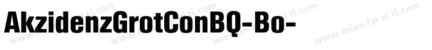 AkzidenzGrotConBQ-Bo字体转换
