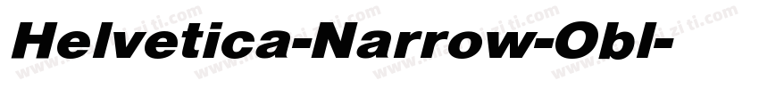 Helvetica-Narrow-Obl字体转换