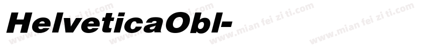HelveticaObl字体转换