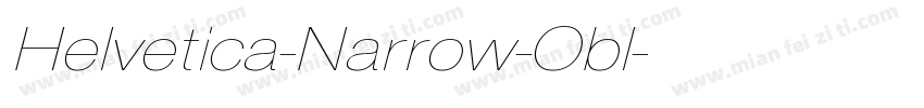 Helvetica-Narrow-Obl字体转换