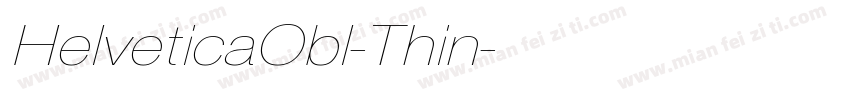 HelveticaObl-Thin字体转换