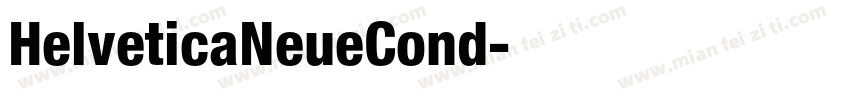 HelveticaNeueCond字体转换