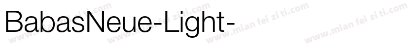 BabasNeue-Light字体转换