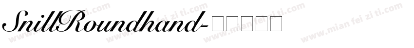 SnillRoundhand字体转换