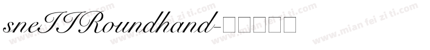 sneIIRoundhand字体转换