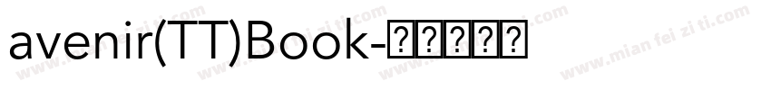 avenir(TT)Book字体转换