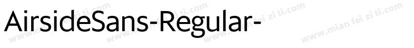 AirsideSans-Regular字体转换