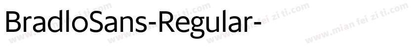 BradloSans-Regular字体转换