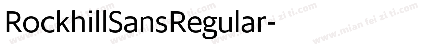 RockhillSansRegular字体转换