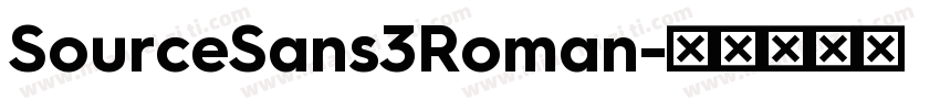 SourceSans3Roman字体转换