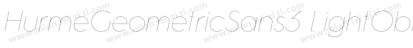HurmeGeometricSans3-LightObl字体转换