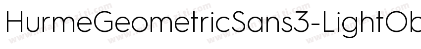 HurmeGeometricSans3-LightObl字体转换