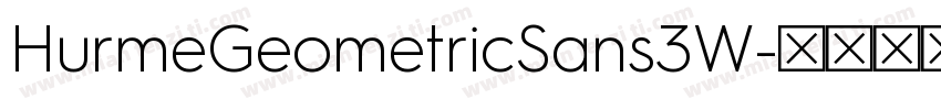 HurmeGeometricSans3W字体转换