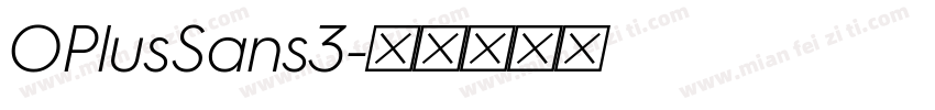 OPlusSans3字体转换