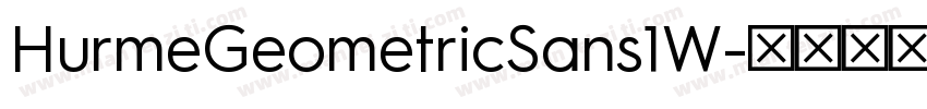 HurmeGeometricSans1W字体转换