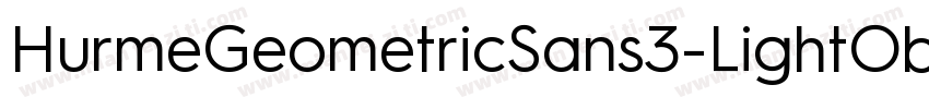 HurmeGeometricSans3-LightObl字体转换
