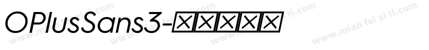 OPlusSans3字体转换