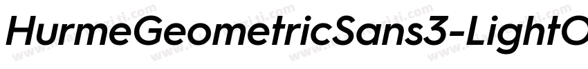 HurmeGeometricSans3-LightObl字体转换
