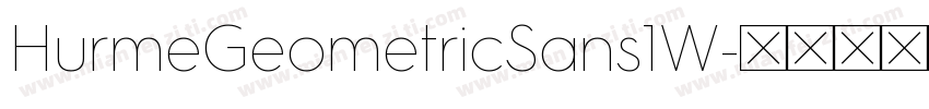 HurmeGeometricSans1W字体转换