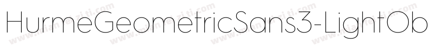 HurmeGeometricSans3-LightObl字体转换